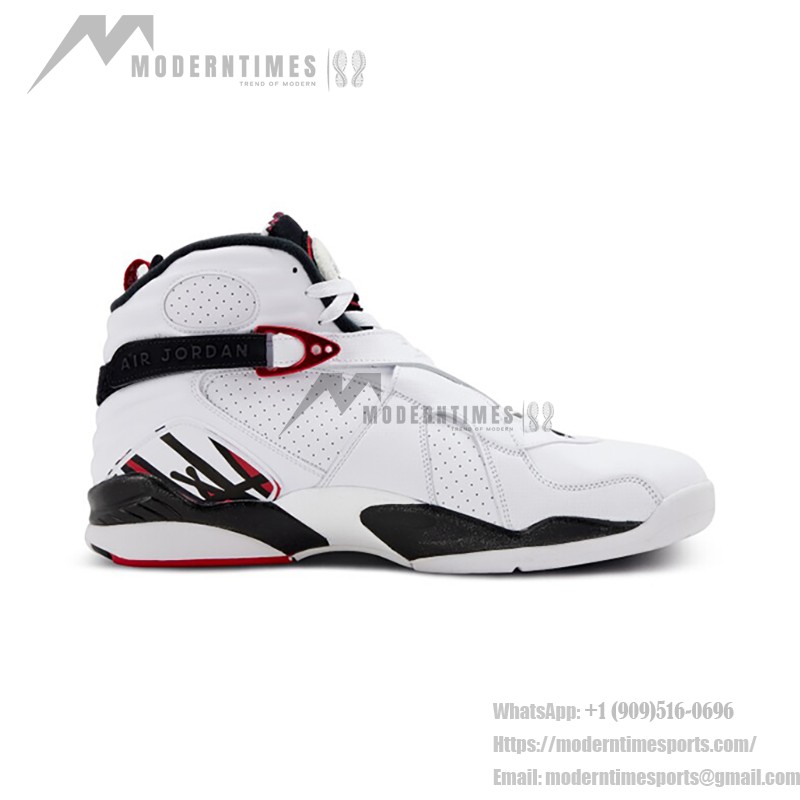 Air Jordan 8 Retro "Alternate" white and red high-top basketball sneake