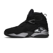 Air Jordan 8 Retro "Chrome" 305381-003 - Black and Silver High-Top Basketball Sneakers, Classic Retro Style