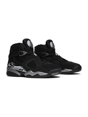 Air Jordan 8 Retro "Chrome" 305381-003 - Schwarze und silberne High-Top Basketball-Sneaker, Klassisch und Bequem