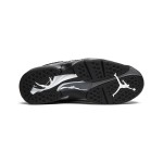 Air Jordan 8 Retro "Chrome" black and silver high-top basketball sneakers