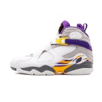 Air Jordan 8 Retro Kobe Bryant PE White Purple Gold Sneakers