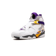 Air Jordan 8 Retro "Kobe Bryant" PE 305381-107 - Weiße und Lila-Goldene High-Top Basketball-Sneaker, Klassische Hommage