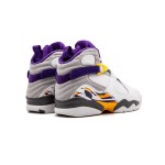 Air Jordan 8 Retro Kobe Bryant PE White Purple Gold Sneakers