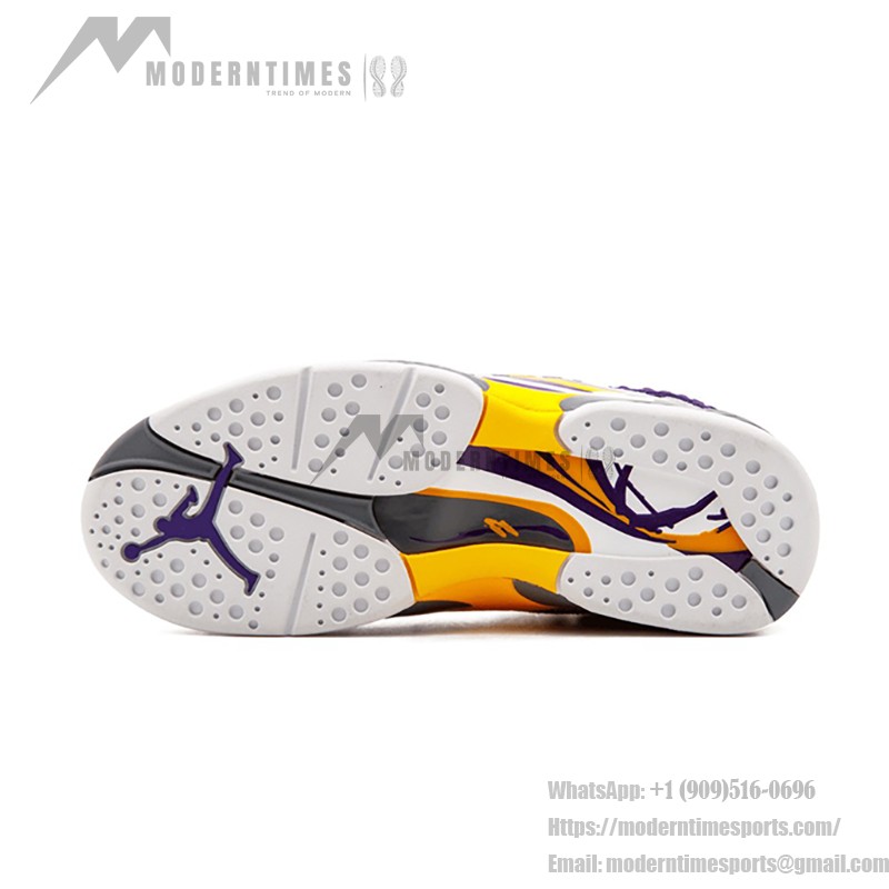 Air Jordan 8 Retro Kobe Bryant PE White Purple Gold Sneakers