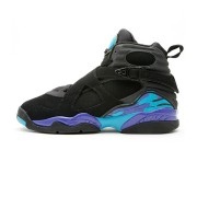 Air Jordan 8 Retro "Aqua" 305381-025 - Classic Black and Aqua High-Top Basketball Sneakers