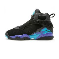 Air Jordan 8 Retro "Aqua" 305381-025 - Classic Black and Aqua High-Top Basketball Sneakers