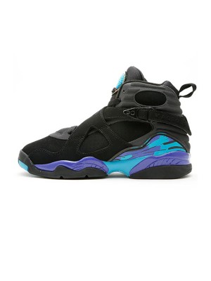 Air Jordan 8 Retro "Aqua" 305381-025 - Klassische Schwarz und Aqua High-Top Basketballschuhe