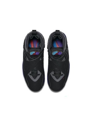 Air Jordan 8 Retro "Aqua" 305381-025 - Classic Black and Aqua High-Top Basketball Sneakers