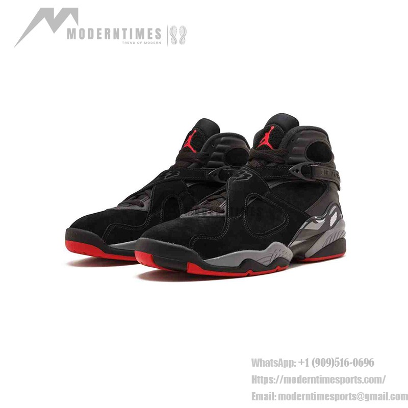 Air Jordan 8 Retro 'Bred' - Black and Red Premium Sneakers