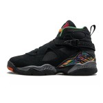 Air Jordan 8 Retro Tinker black and multicolor high-top basketball sneakers