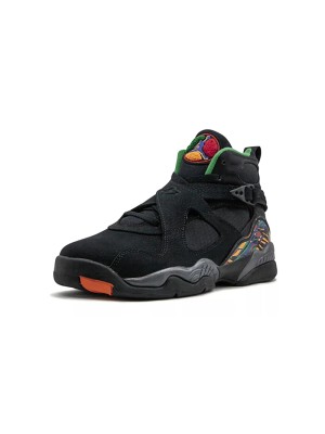 Air Jordan 8 Retro "Tinker" 305368-004 - Black and Multicolor High-Top Basketball Sneakers, Classic Retro Design