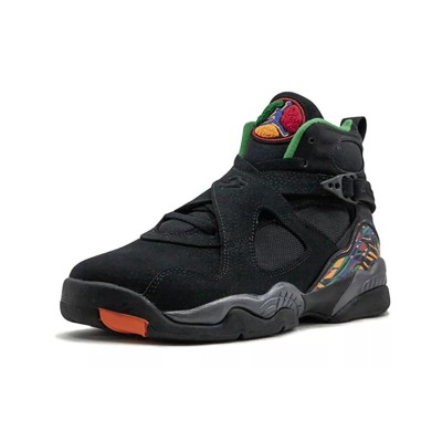 Air Jordan 8 Retro "Tinker" 305368-004 - Black and Multicolor High-Top Basketball Sneakers, Classic Retro Design