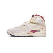 Air Jordan 8 Retro "Mi Casa Es Su Casa" FJ2850-107 - Beige und Rot High-Top Basketballschuhe mit luxuriösen Details