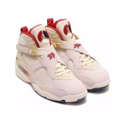 Air Jordan 8 Retro "Mi Casa Es Su Casa" FJ2850-107 - Beige and Red High-Top Basketball Sneakers with Luxurious Detailing