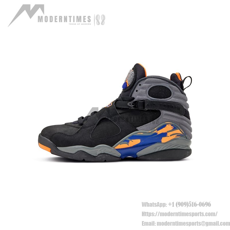 Air Jordan 8 Retro 'Phoenix Suns' - Black, Purple, and Orange Basketball Sneakers