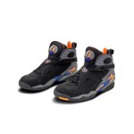 Air Jordan 8 Retro 'Phoenix Suns' - Black, Purple, and Orange Basketball Sneakers