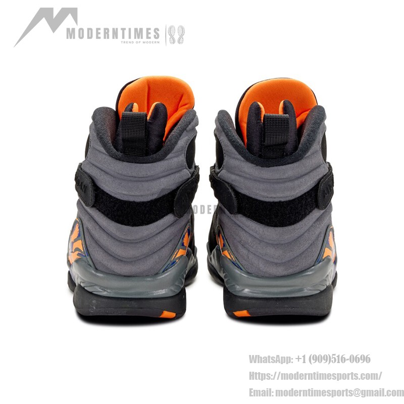 Air Jordan 8 Retro 'Phoenix Suns' - Black, Purple, and Orange Basketball Sneakers