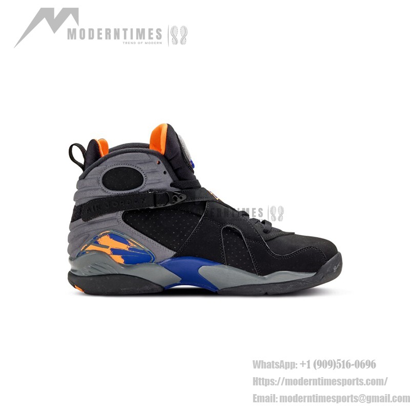 Air Jordan 8 Retro 'Phoenix Suns' - Black, Purple, and Orange Basketball Sneakers