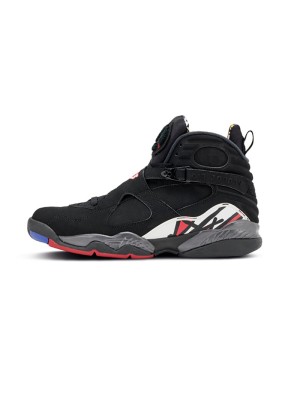 Air Jordan 8 Retro "Playoff" 305381-061 - Schwarze und rote High-Top Basketball-Sneaker, Klassisches Retro-Design