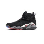Air Jordan 8 Retro "Playoff" Black and Red High-Top Sneakers