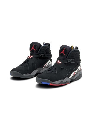 Air Jordan 8 Retro "Playoff" 305381-061 - Schwarze und rote High-Top Basketball-Sneaker, Klassisches Retro-Design