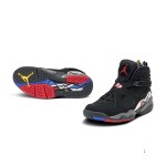 Air Jordan 8 Retro "Playoff" Black and Red High-Top Sneakers