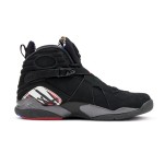 Air Jordan 8 Retro "Playoff" Black and Red High-Top Sneakers