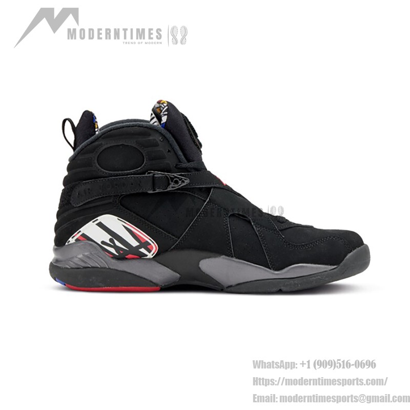 Air Jordan 8 Retro "Playoff" Black and Red High-Top Sneakers