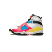 Air Jordan 8 Retro 'White/Black Multicolor' BQ7666-100 - Auffälliges Multicolor-Design für Stil und Leistung