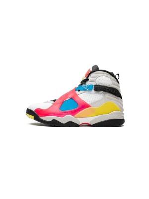 Air Jordan 8 Retro 'White/Black Multicolor' BQ7666-100 - Bold Multicolor Design for Style and Performance