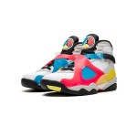 Air Jordan 8 Retro 'White/Black Multicolor' - Bold and Stylish Sneakers