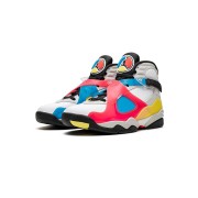 Air Jordan 8 Retro 'White/Black Multicolor' BQ7666-100 - Bold Multicolor Design for Style and Performance