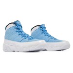 Air Jordan 9 Retro "For The Love Of The Game" Classic White and Carolina Blue Basketball Sneakers