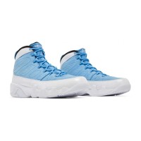 Air Jordan 9 Retro "For The Love Of The Game" 302370-401 - Classic White and Carolina Blue Basketball Sneakers