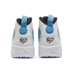 Air Jordan 9 Retro "For The Love Of The Game" Classic White and Carolina Blue Basketball Sneakers