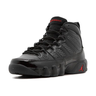 Air Jordan 9 Retro "Bred Patent" 302370-014 - Black Patent Leather and Red Basketball Sneakers