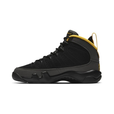 Air Jordan 9 Retro "Dark Charcoal" CT8019-070 - Classic Dark Grey, Black, and Gold Sneakers