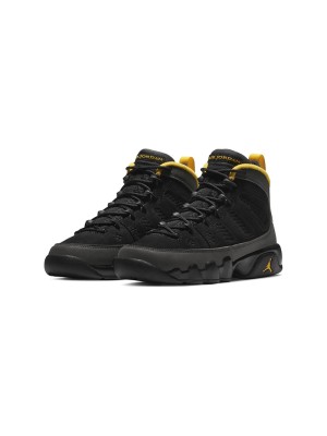 Air Jordan 9 Retro "Dark Charcoal" CT8019-070 - Classic Dark Grey, Black, and Gold Sneakers