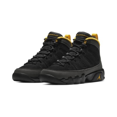 Air Jordan 9 Retro "Dark Charcoal" CT8019-070 - Classic Dark Grey, Black, and Gold Sneakers