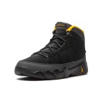 Air Jordan 9 Retro "Dark Charcoal University Gold" Black and Gold Basketball Sneakers