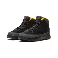 Air Jordan 9 Retro "Dark Charcoal University Gold" 401811-070 - Classic Black and Gold Basketball Sneakers