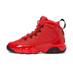 Air Jordan 9 Retro GS "Chile Red" Patent Leather Red and Black Basketball Sneakers