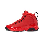 Air Jordan 9 Retro GS "Chile Red" 302359-600 - Patent Leather Red and Black Basketball Sneakers