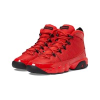 Air Jordan 9 Retro GS "Chile Red" 302359-600 - Patent Leather Red and Black Basketball Sneakers