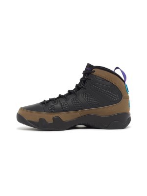 Air Jordan 9 Retro "Light Olive" CT8019-034 - Classic Black and Olive Basketball Sneakers