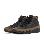 Air Jordan 9 Retro "Light Olive" Classic Black and Olive Basketball Sneakers