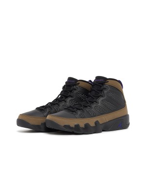 Air Jordan 9 Retro "Light Olive" CT8019-034 - Classic Black and Olive Basketball Sneakers