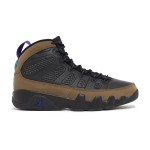 Air Jordan 9 Retro "Light Olive" Classic Black and Olive Basketball Sneakers