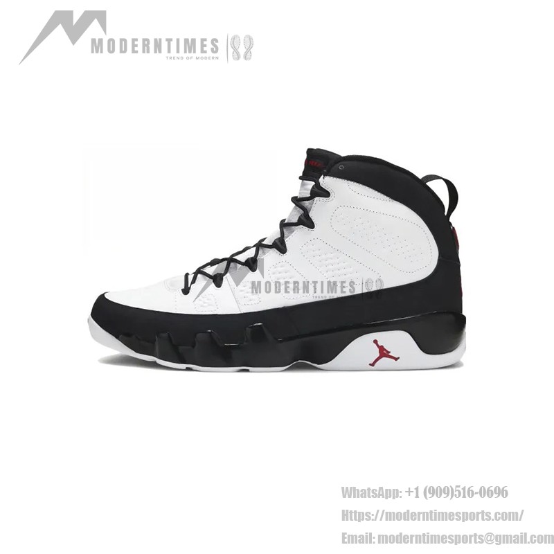 Air Jordan 9 Retro OG "Space Jam" Classic White and Black Basketball Sneakers