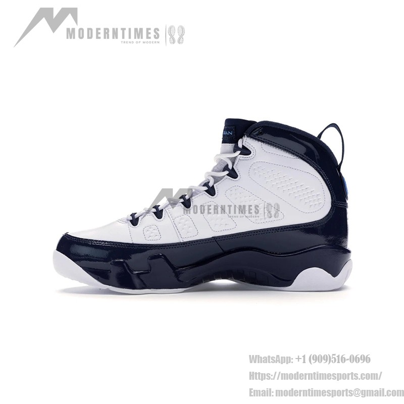 Air Jordan 9 Retro "Pearl Blue" White and Pearl Blue Basketball Sneakers